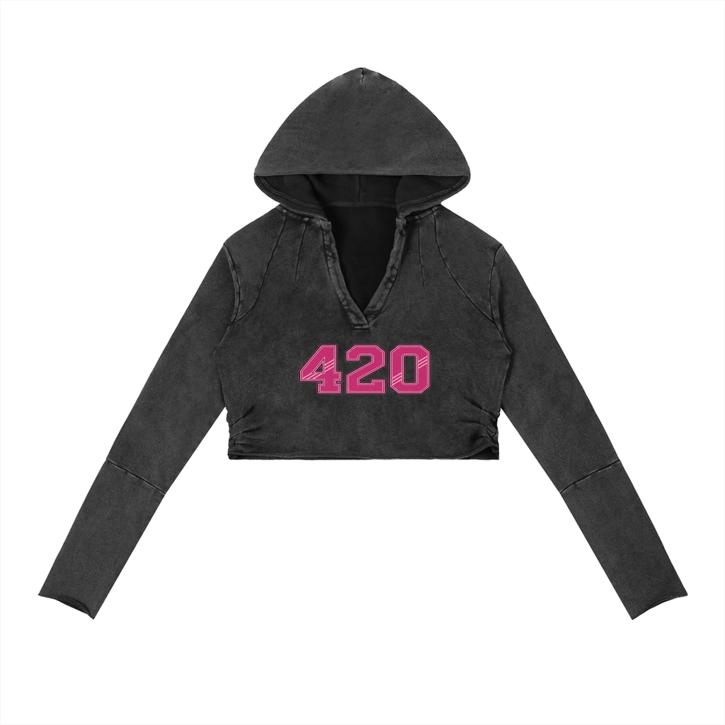 Smoking Helps Vintage Washed Raw Edge Hoodie