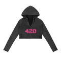 Smoking Helps Vintage Washed Raw Edge Hoodie