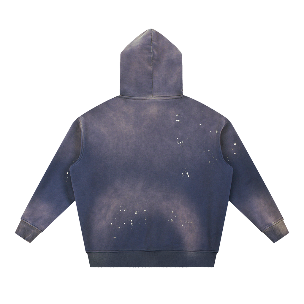 Smoking Helps Vintage Washed Frayed Fleece Hoodie