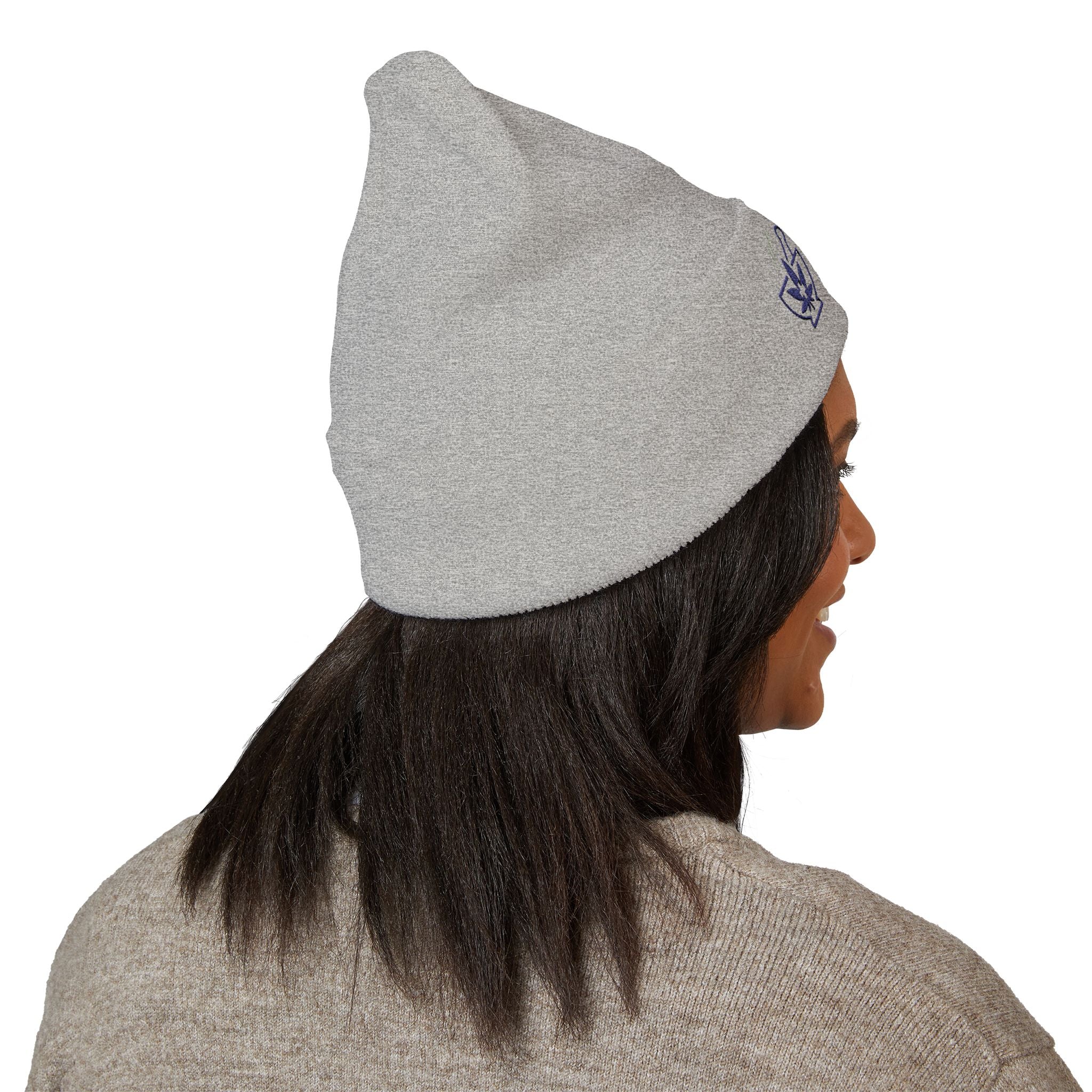 Smoking Helps Embroidered Beanie - Cuffed Knit Hat