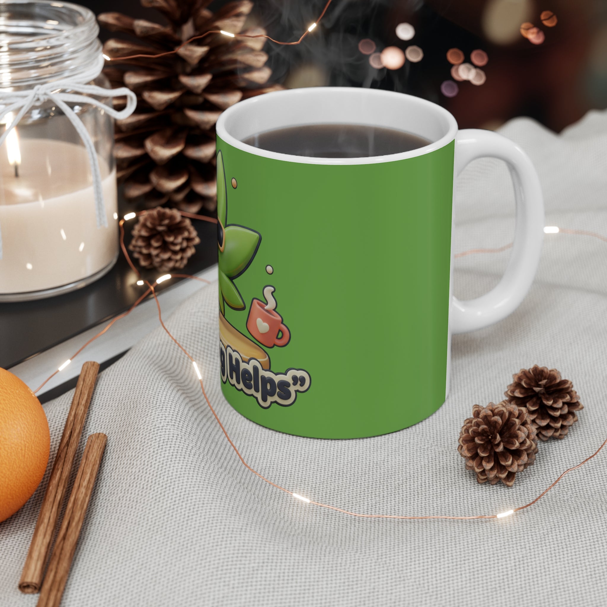 Smoking Helps Mug - Green