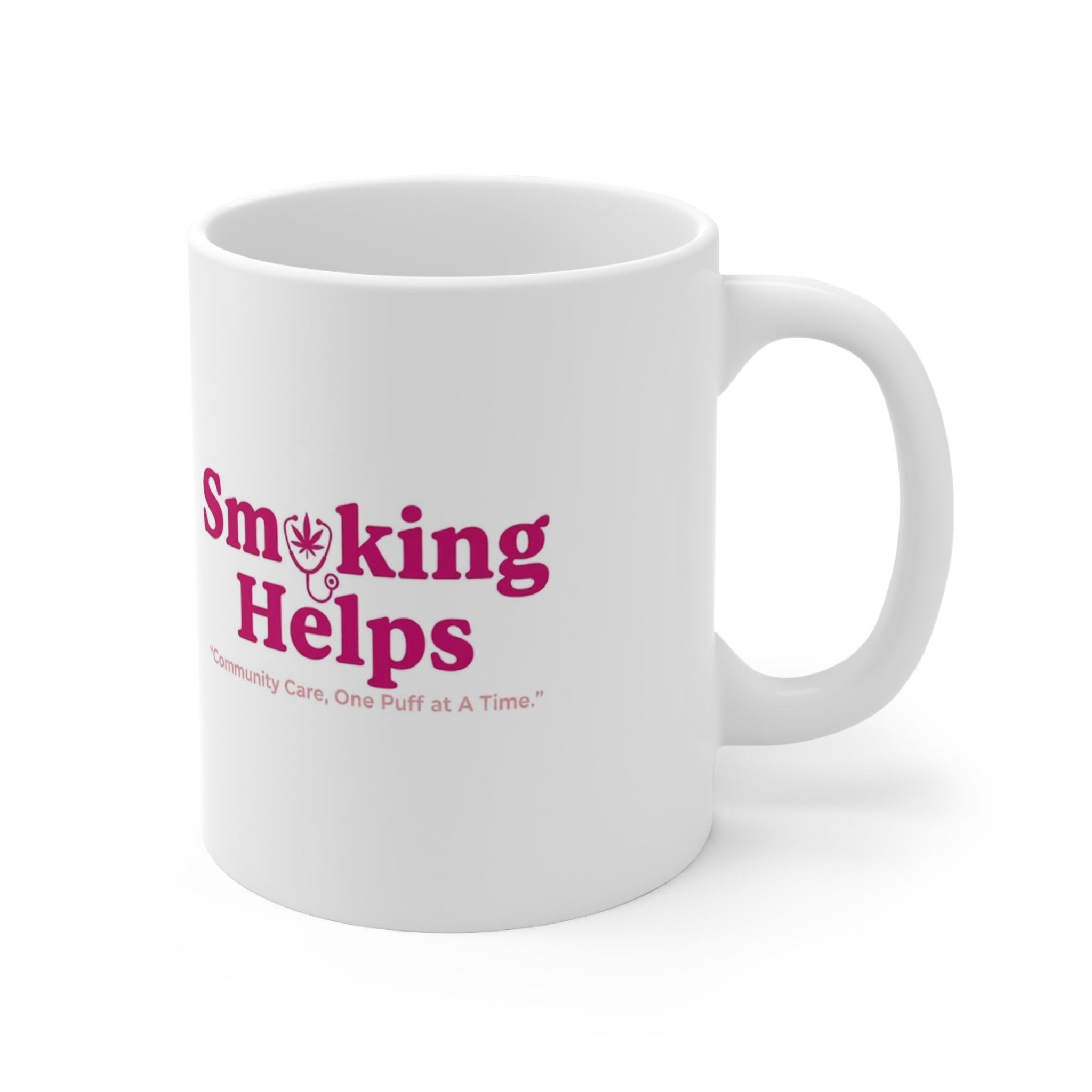 Smoking Helps Mug Season Two Pink