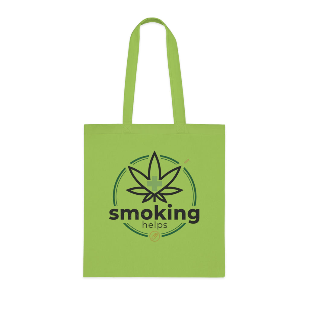 Smoking Leafs Canvas Tote Bag – Eco-Friendly Cannabis Leaf Grocery & Market Tote