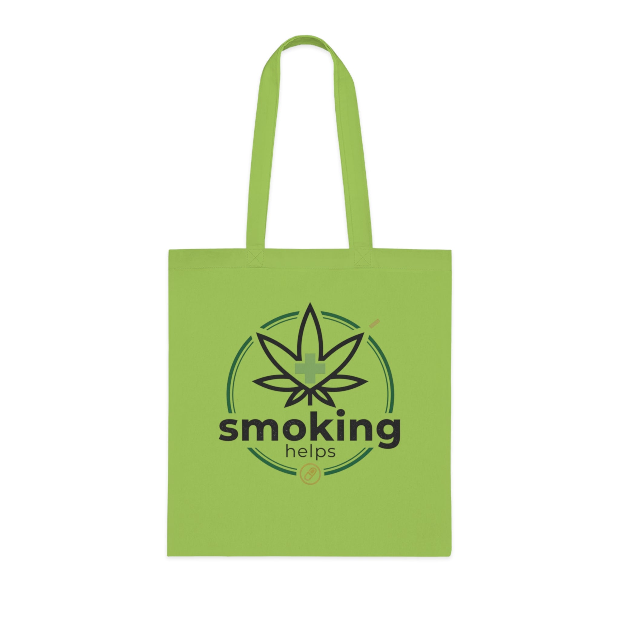 Smoking Leafs Canvas Tote Bag – Eco-Friendly Cannabis Leaf Grocery & Market Tote