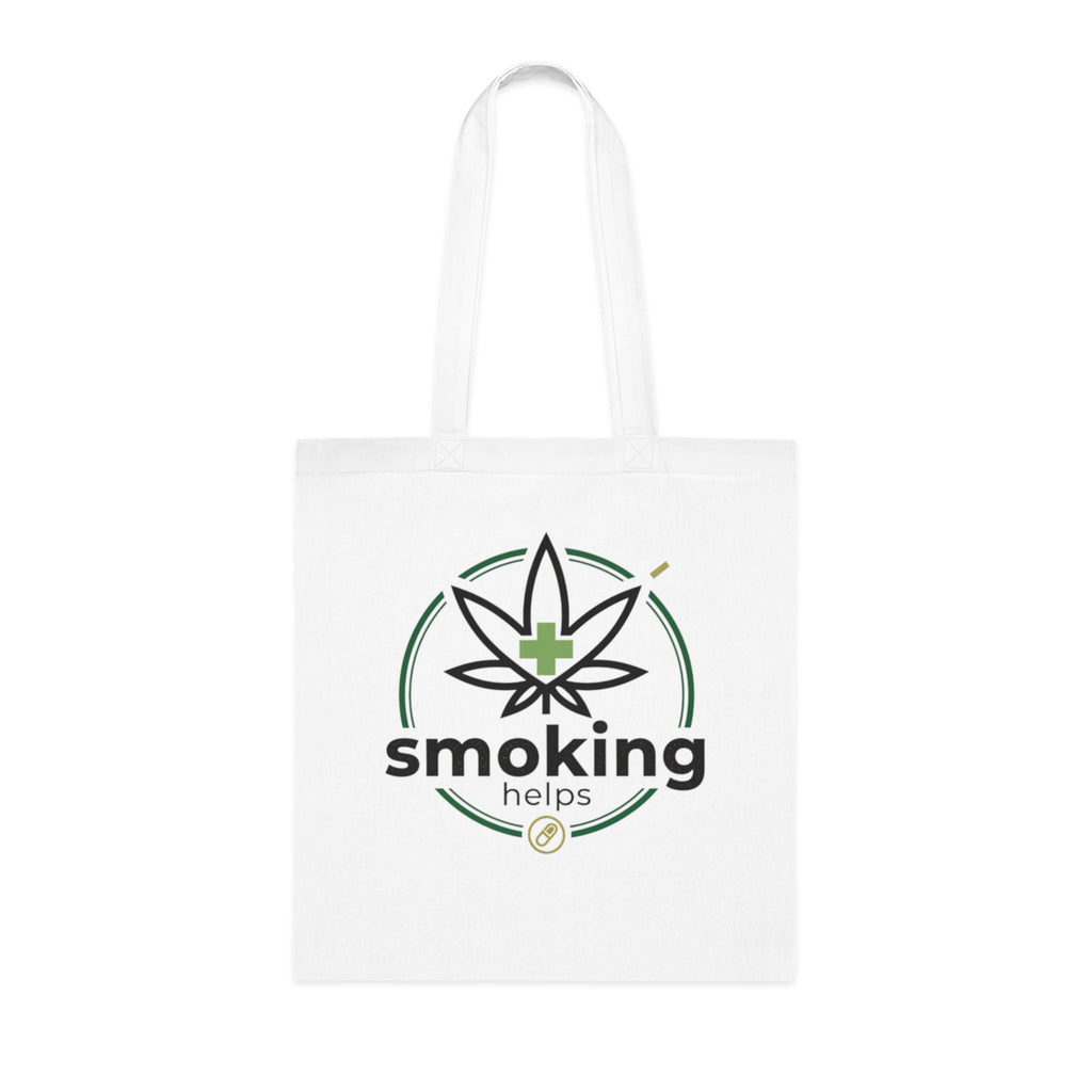 Smoking Leafs Canvas Tote Bag – Eco-Friendly Cannabis Leaf Grocery & Market Tote