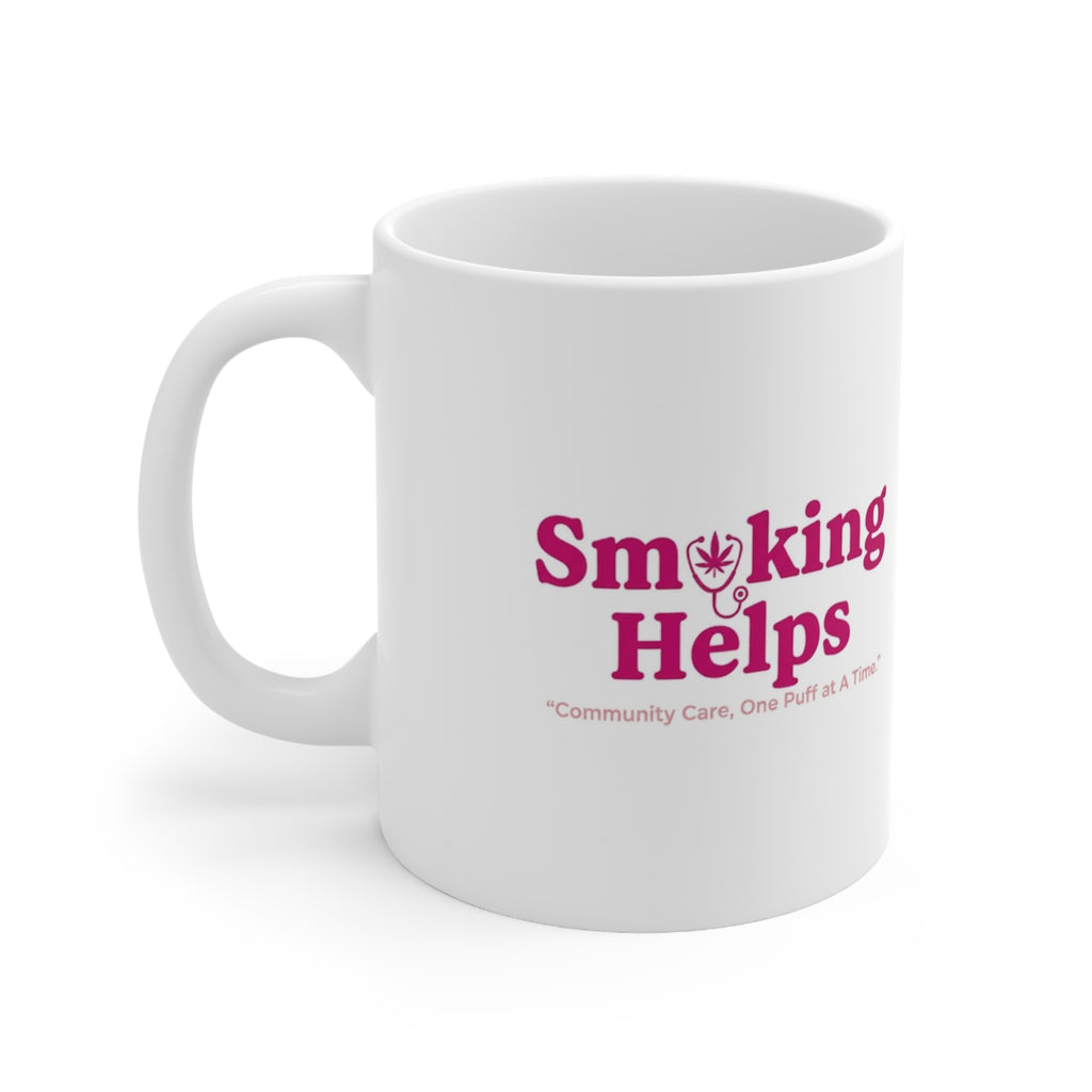 Smoking Helps Mug Season Two Pink