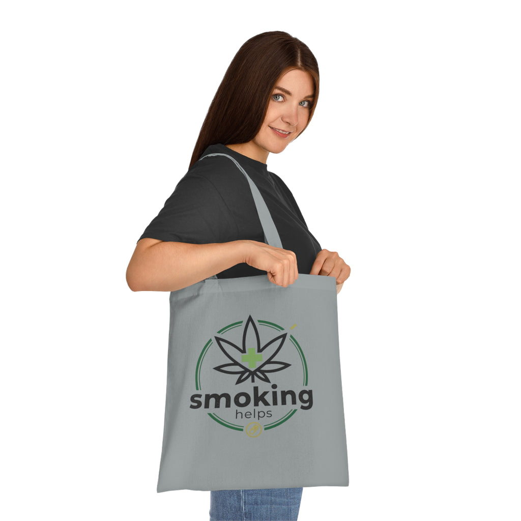 Smoking Leafs Canvas Tote Bag – Eco-Friendly Cannabis Leaf Grocery & Market Tote