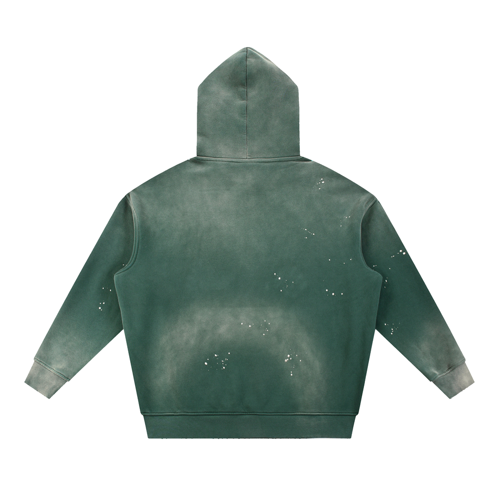 Smoking Helps Vintage Washed Frayed Fleece Hoodie