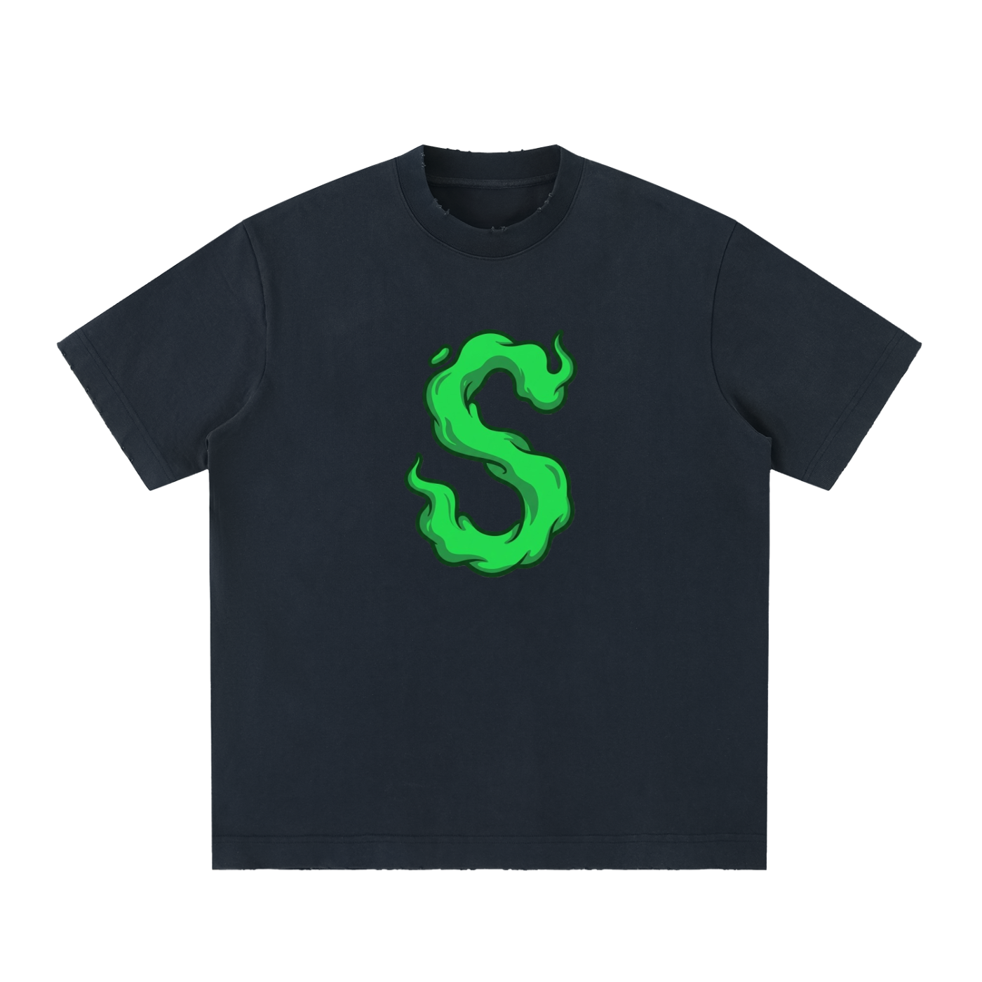 Heavyweight Vintage Washed Frayed T-Shirt S Branded