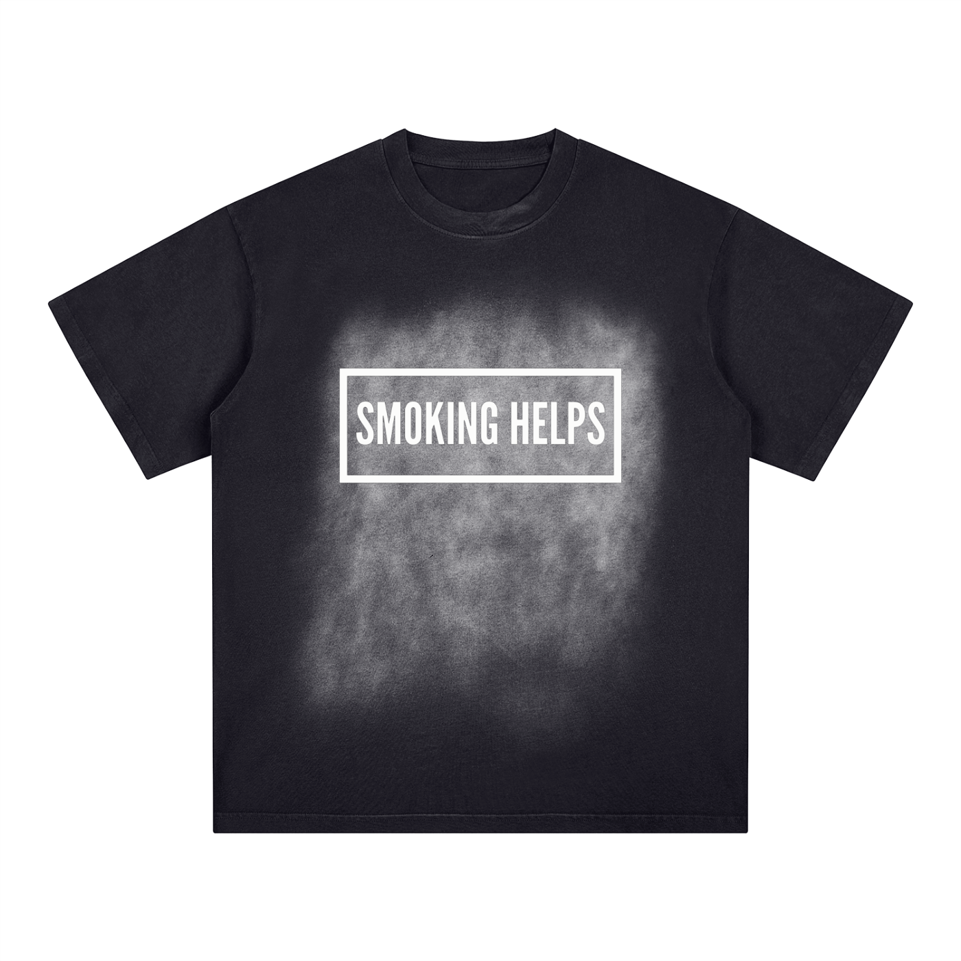 Square Patch Smoking Helps Box Logo Washed T-Shirt