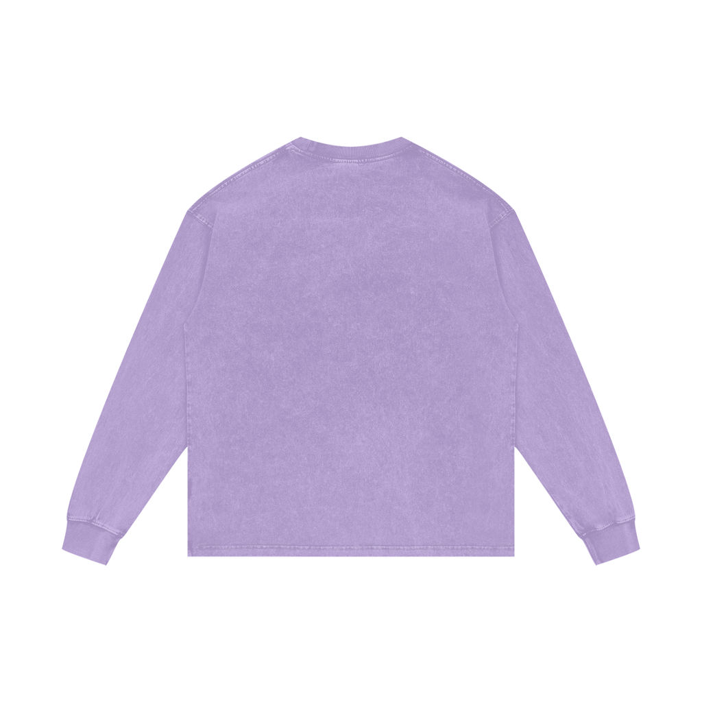 Smoking Helps Acid Wash Oversize Long Sleeve T-Shirt