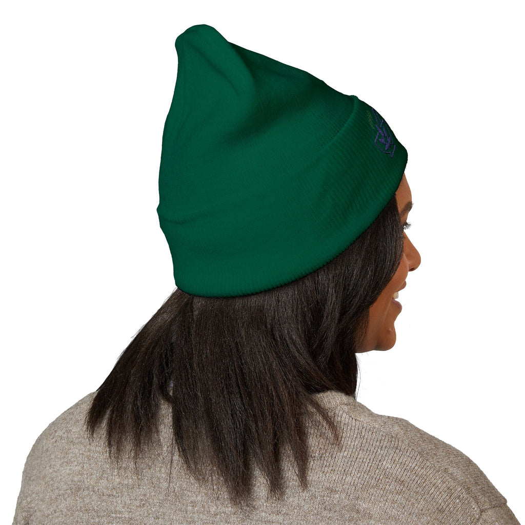 Smoking Helps Embroidered Beanie - Cuffed Knit Hat