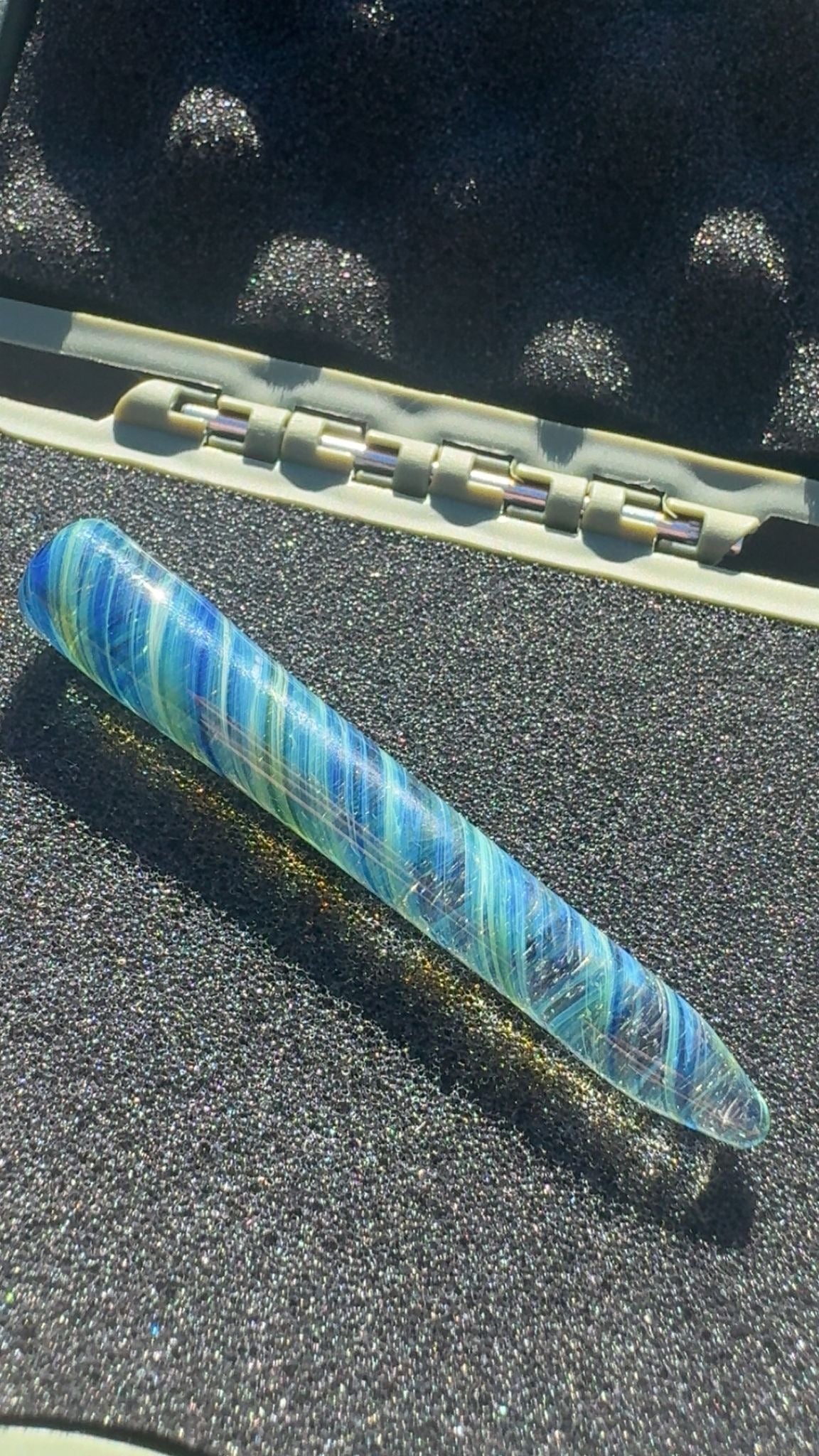 Blue and Green Glass Doink Packer
