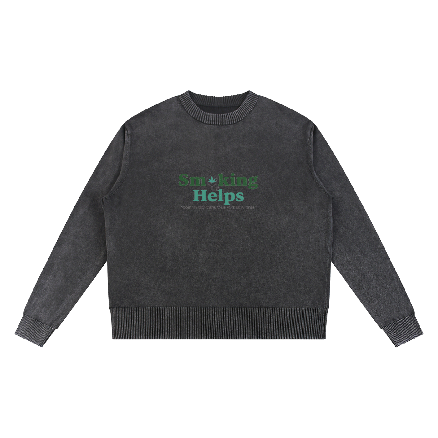 Smoking Helps Mineral Wash Oversized Sweater