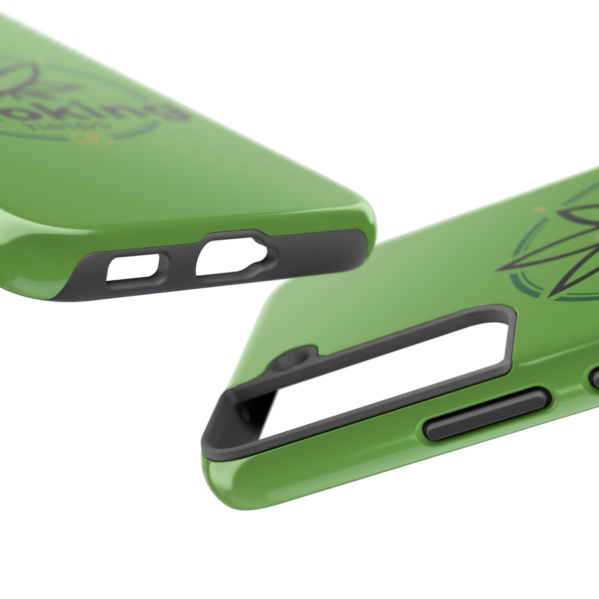 Tough Phone Case — 'Smoking Helps' Cannabis Leaf Protective Cover