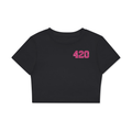 Smoking Helps Fitted Crop Cotton T-Shirt