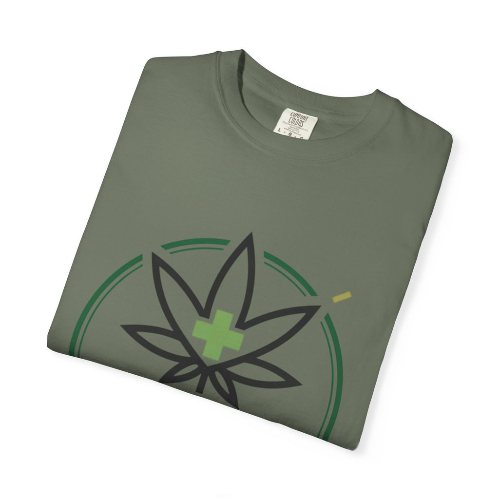 Smoking Helps Cannabis Leaf Tee — Medicinal Marijuana Graphic T-Shirt