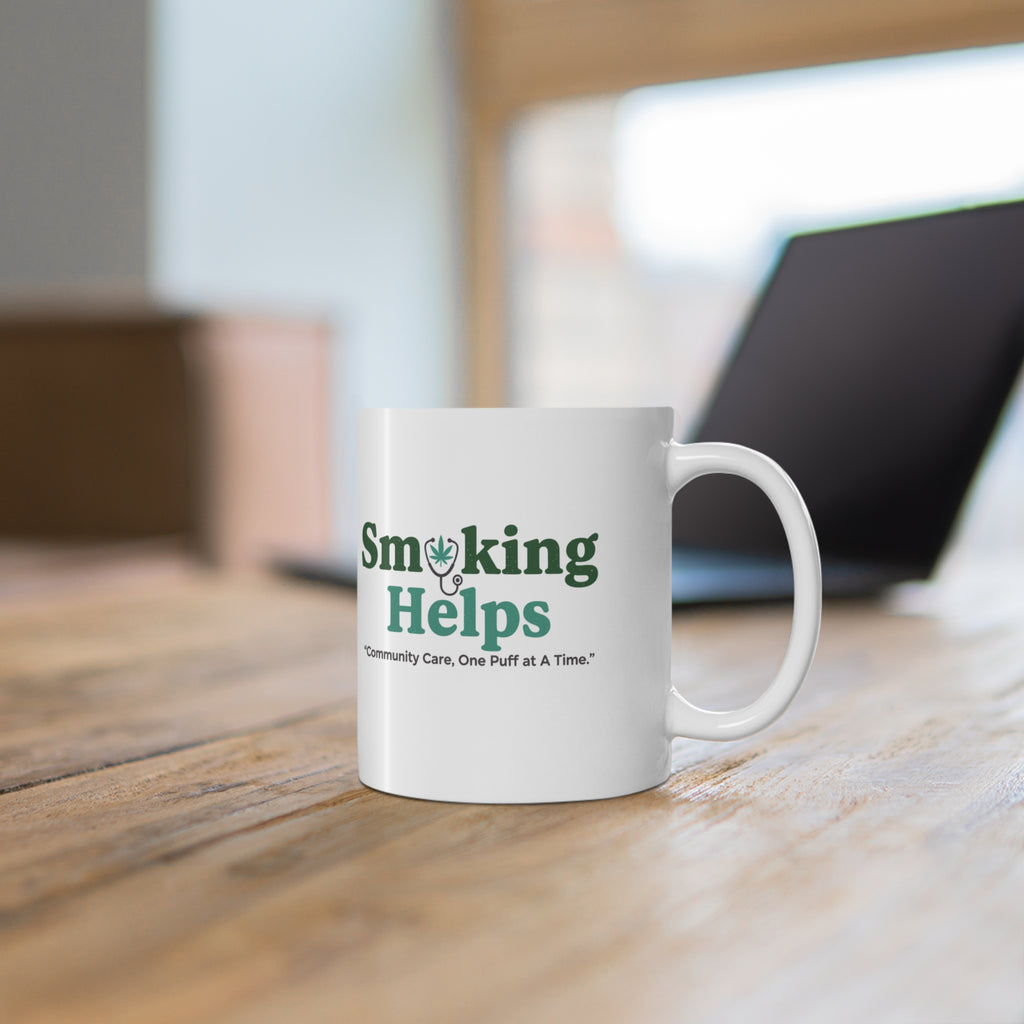 Smoking Helps Mug Season Two Green