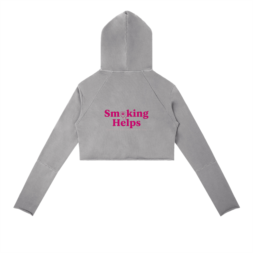 Smoking Helps Vintage Washed Raw Edge Hoodie