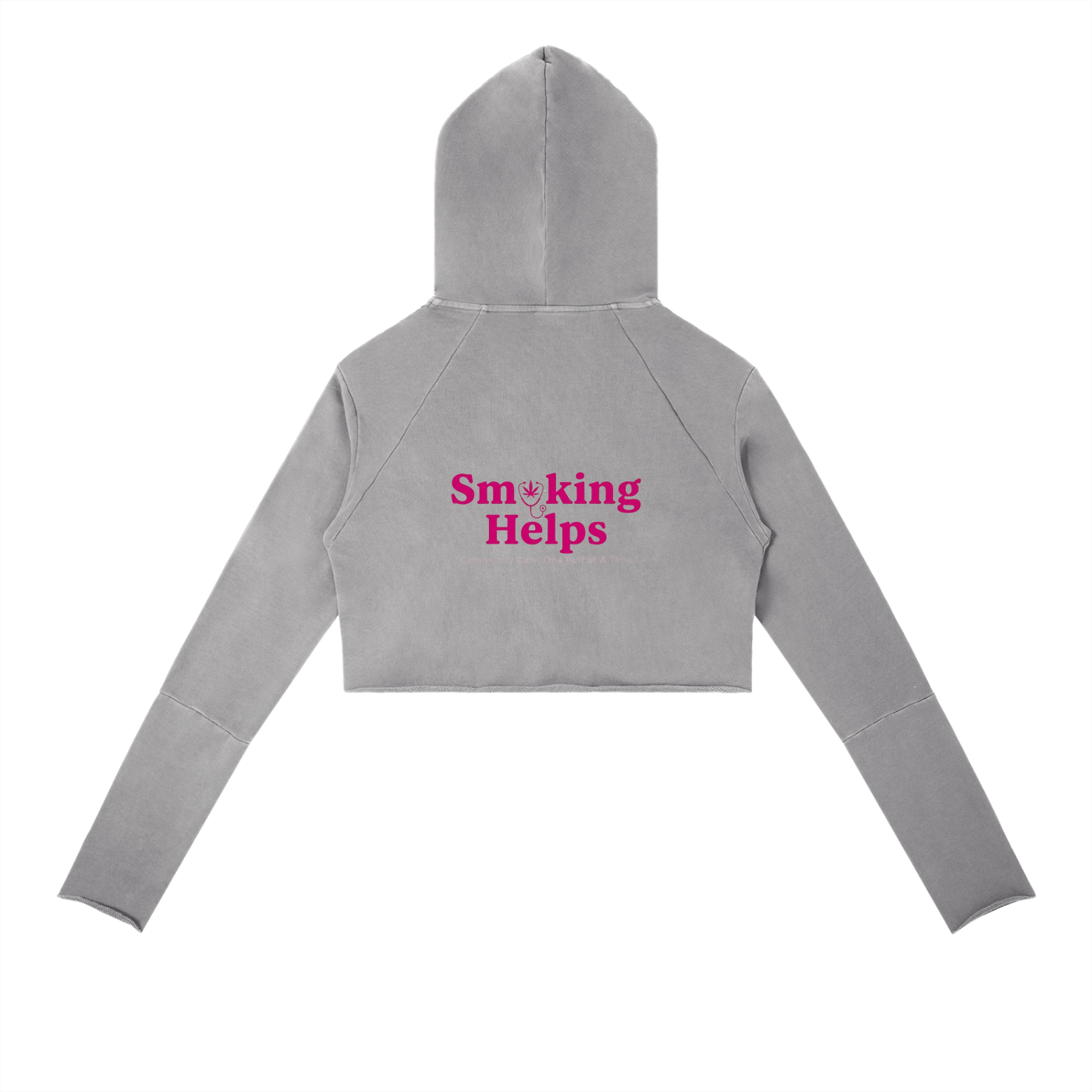 Smoking Helps Vintage Washed Raw Edge Hoodie