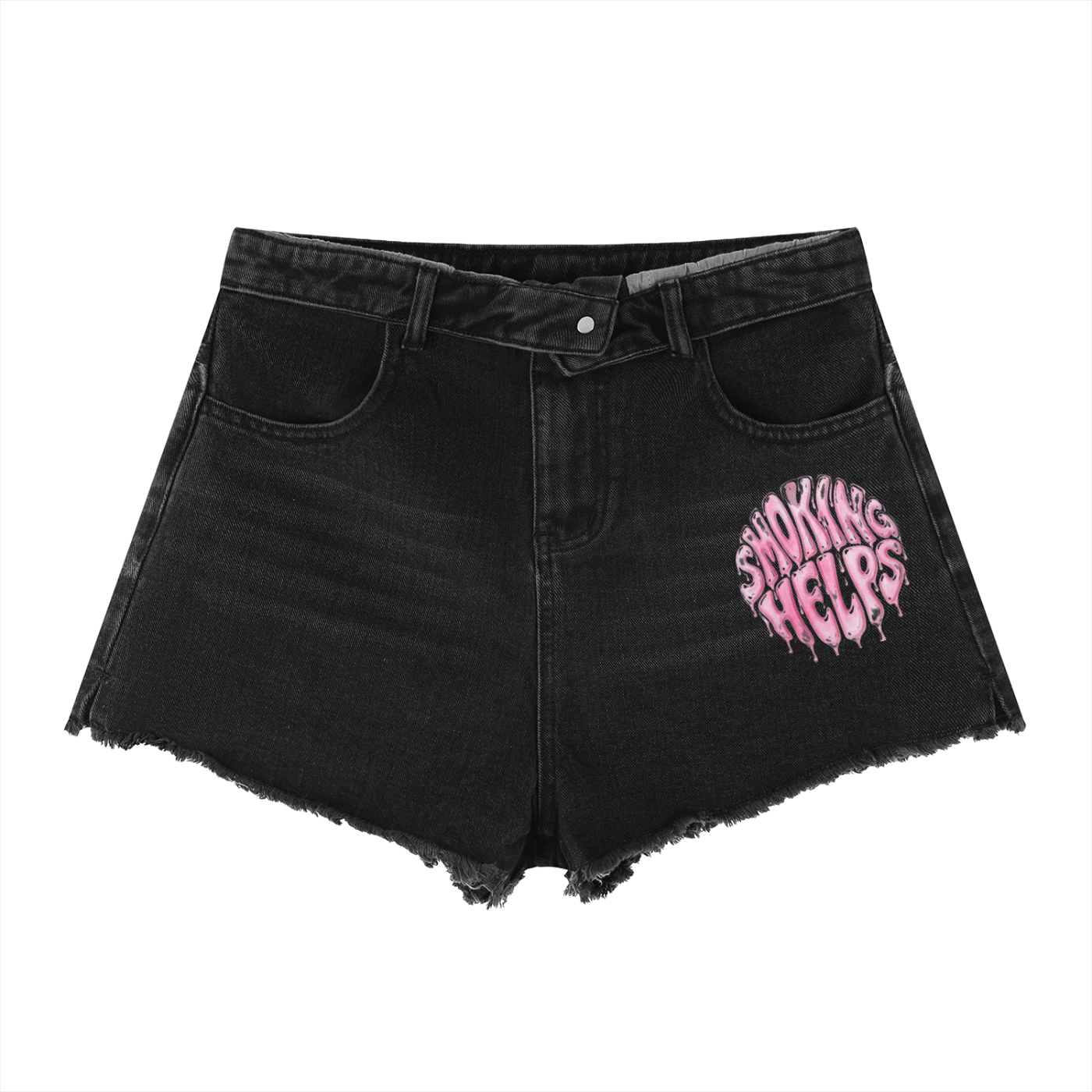 Women's Vintage Demin High Rise Smoking Helps Shorts