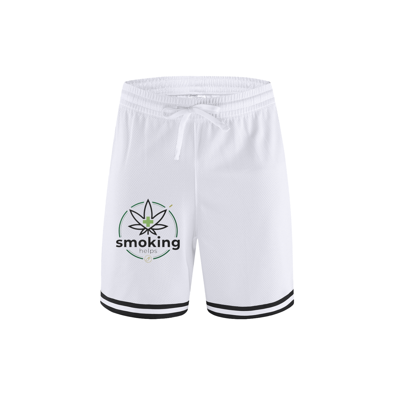 Smoking Helps Classic Stripe Trim Basketball Shorts