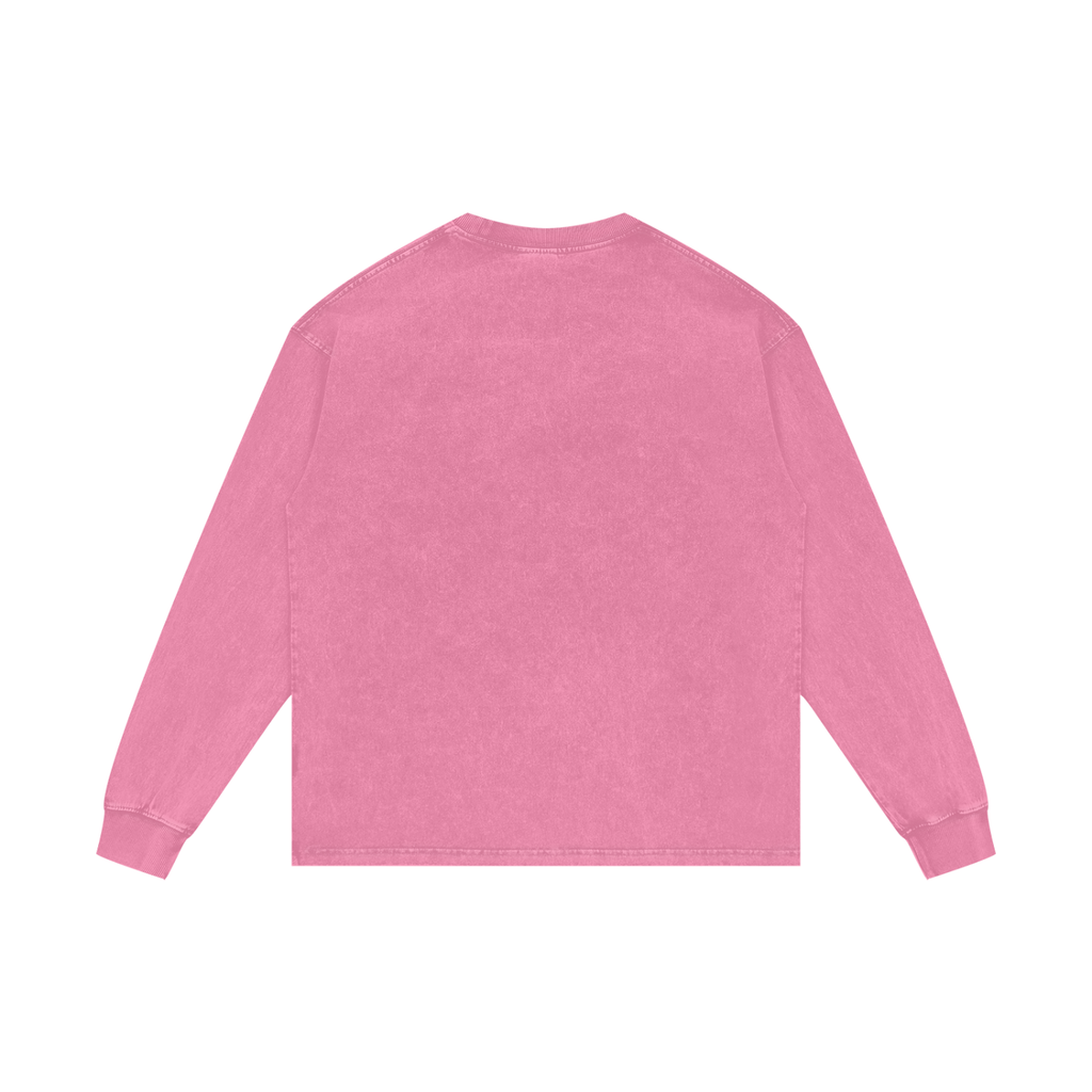 Smoking Helps Acid Wash Oversize Long Sleeve T-Shirt