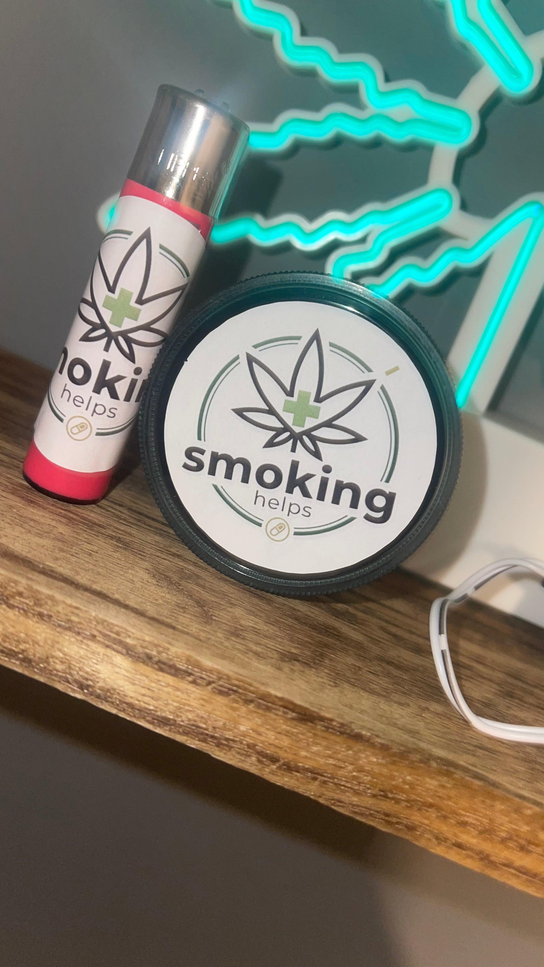 Smoking Helps Lighter and Grinder Combo