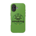 Tough Phone Case — 'Smoking Helps' Cannabis Leaf Protective Cover