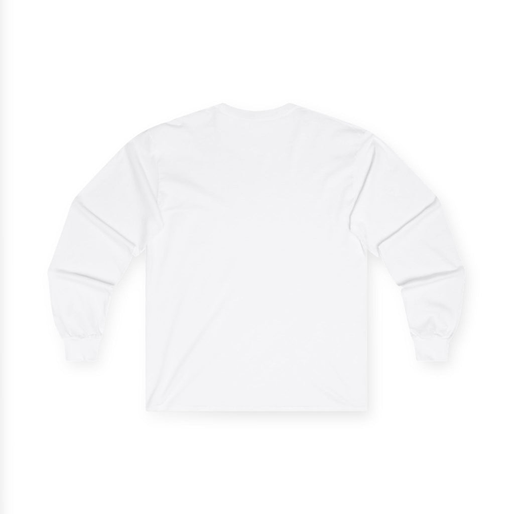 Smoking Helps Long Sleeve Tee — Minimal Cigarette Leaf Logo