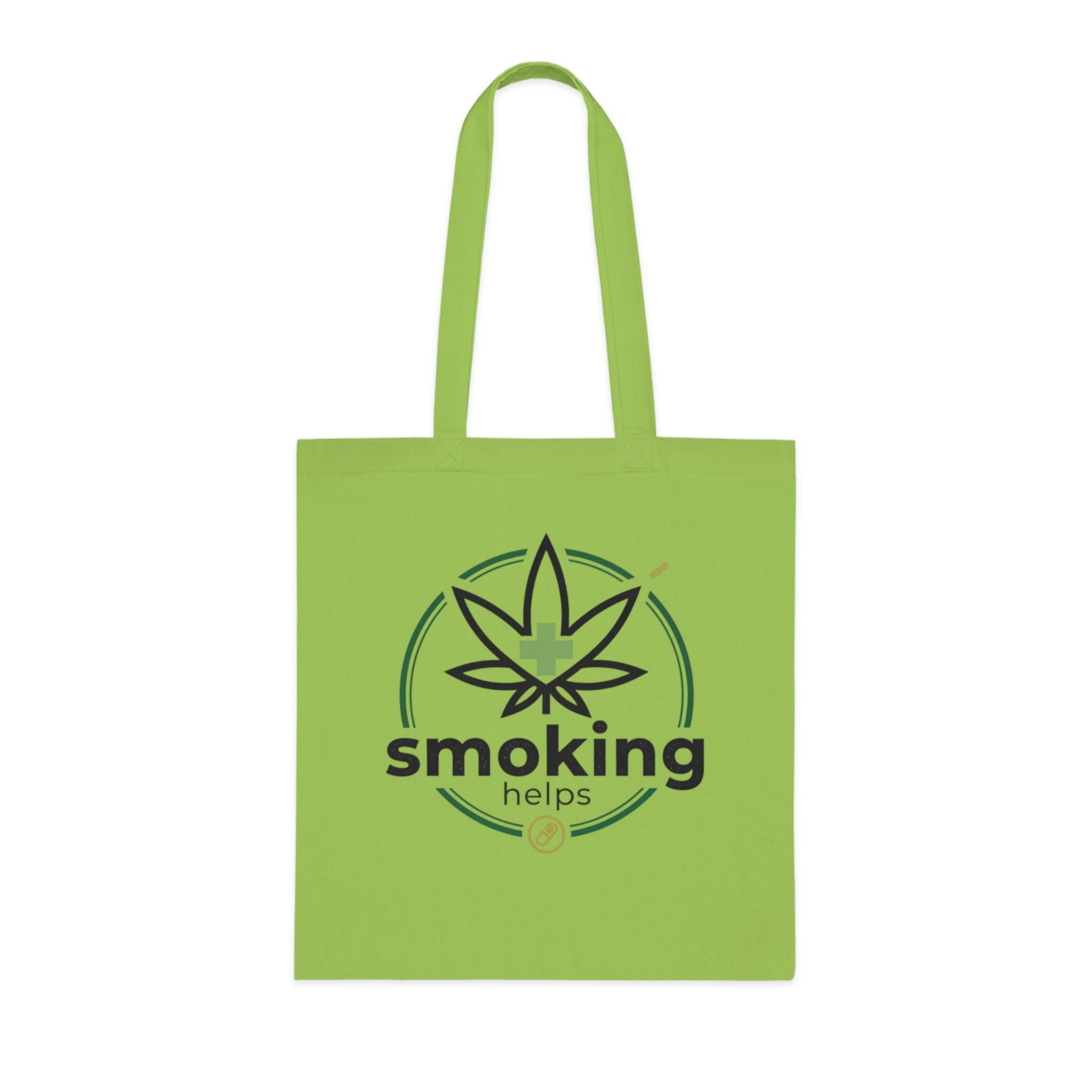 Smoking Leafs Canvas Tote Bag – Eco-Friendly Cannabis Leaf Grocery & Market Tote