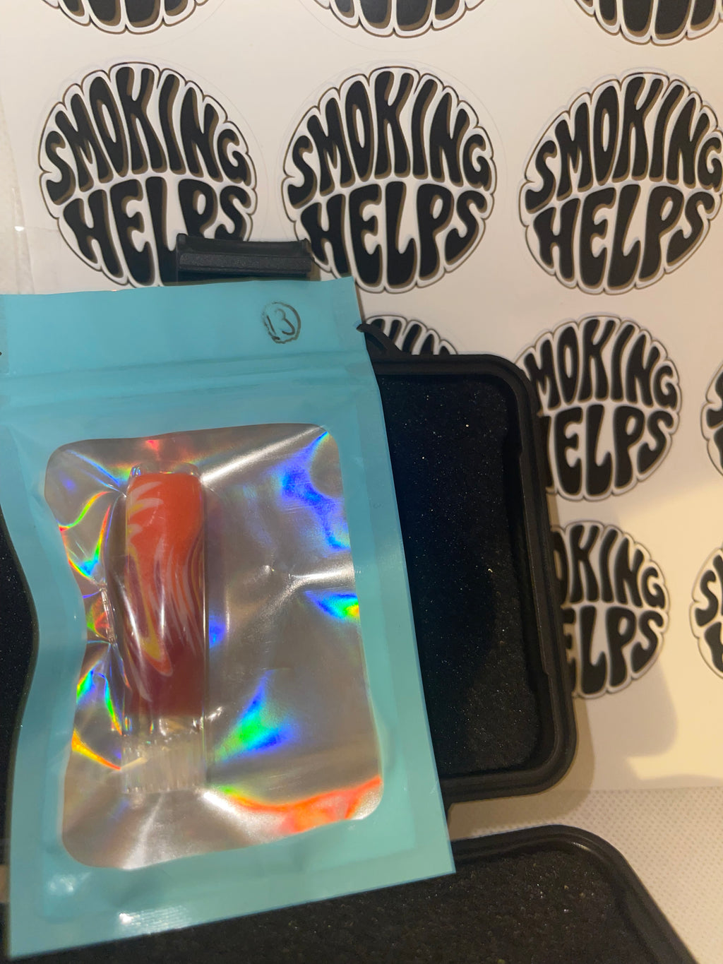 Sabai Glass Tip Red Orange and Yellow Rettichello Pattern