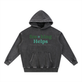 Smoking Helps Snow Wash Fleece Oversize Hoodie