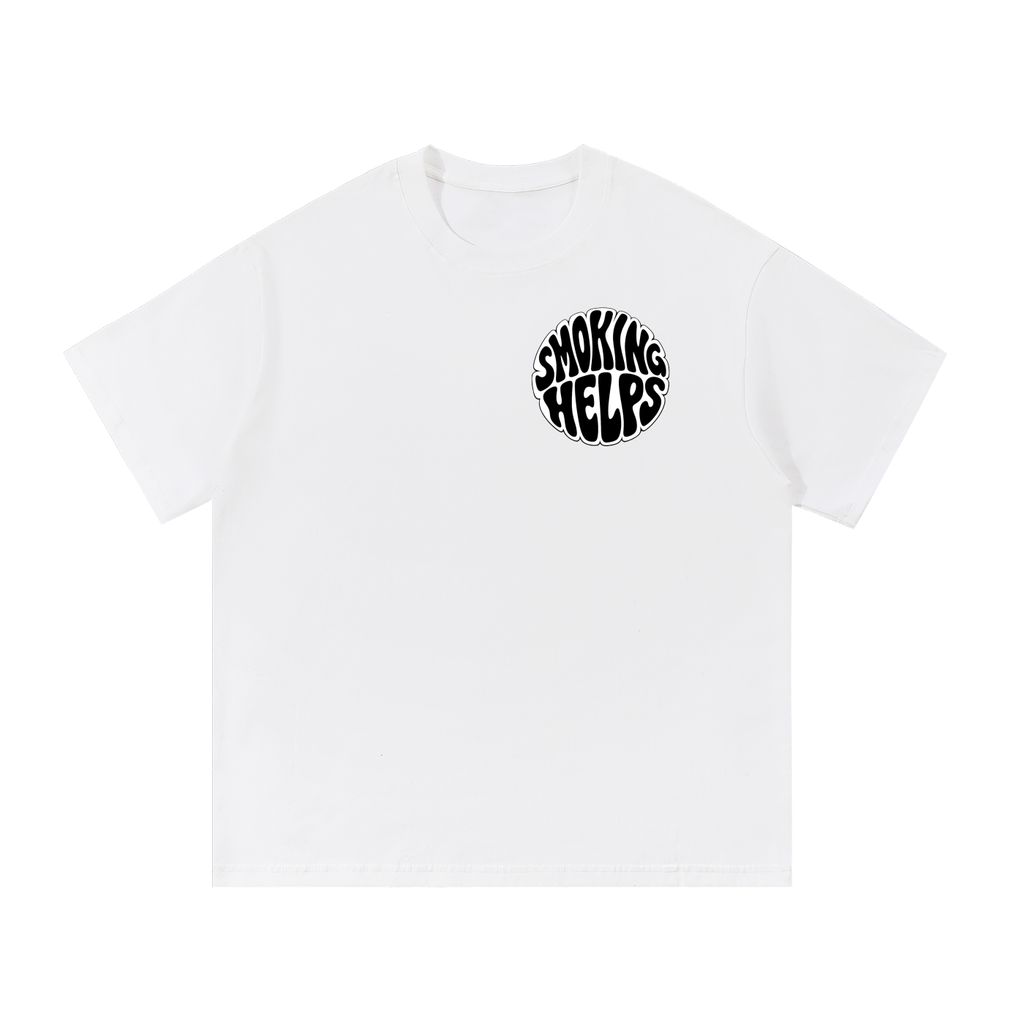 Small Smoking Helps Circle Logo Essential Cotton T-Shirt