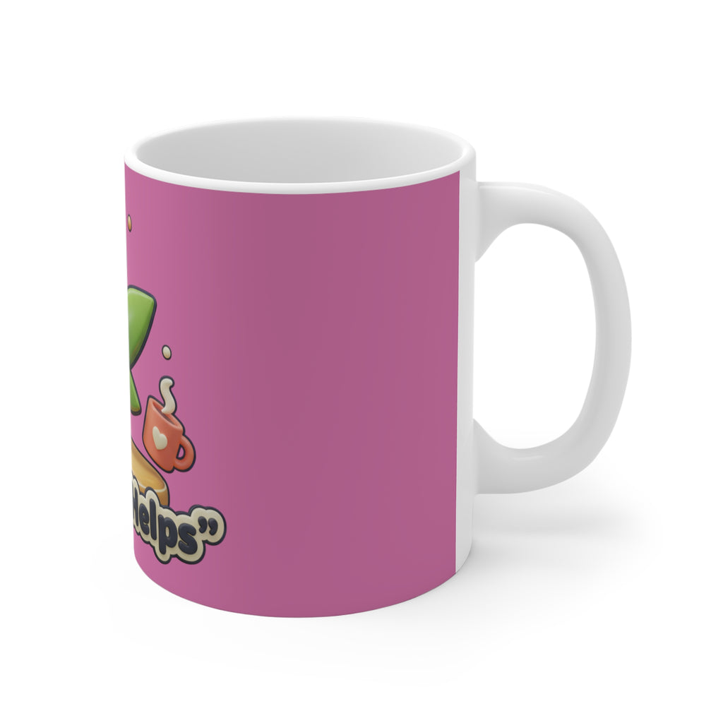 Mug — 'Smoking Helper' Cute Cannabis Leaf Coffee Mug