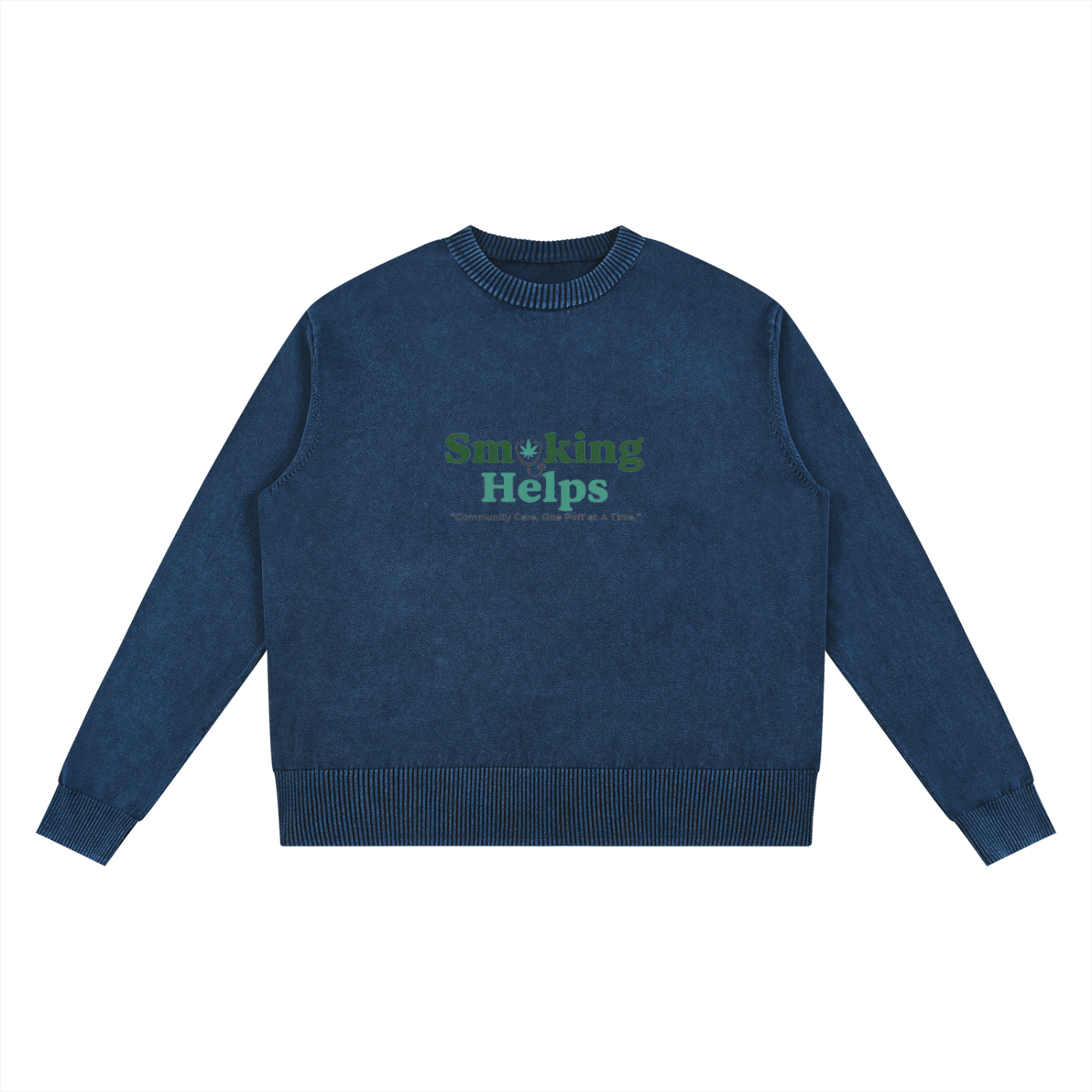 Smoking Helps Mineral Wash Oversized Sweater