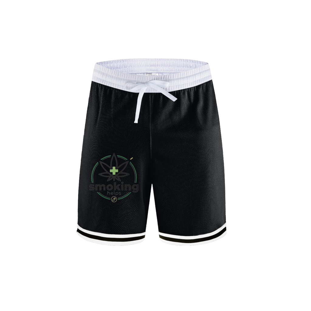 Smoking Helps Classic Stripe Trim Basketball Shorts