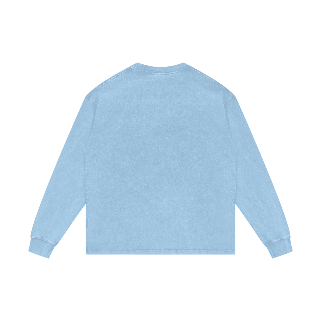 Smoking Helps Acid Wash Oversize Long Sleeve T-Shirt