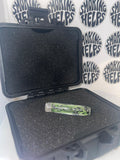 Sabai Glass Tip Dark Green and Black Green Horizontal Wave Rettichello Pattern