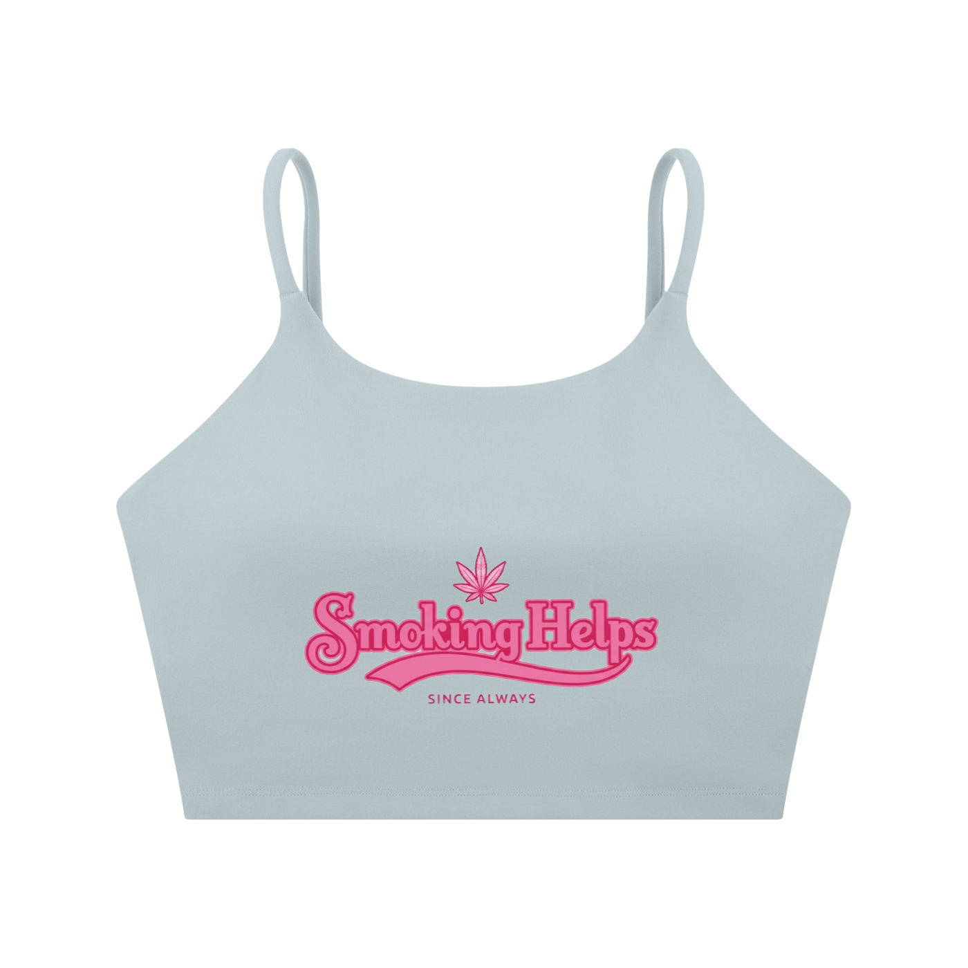 Smoking Helps Spaghetti Strap Yoga Sports Bra