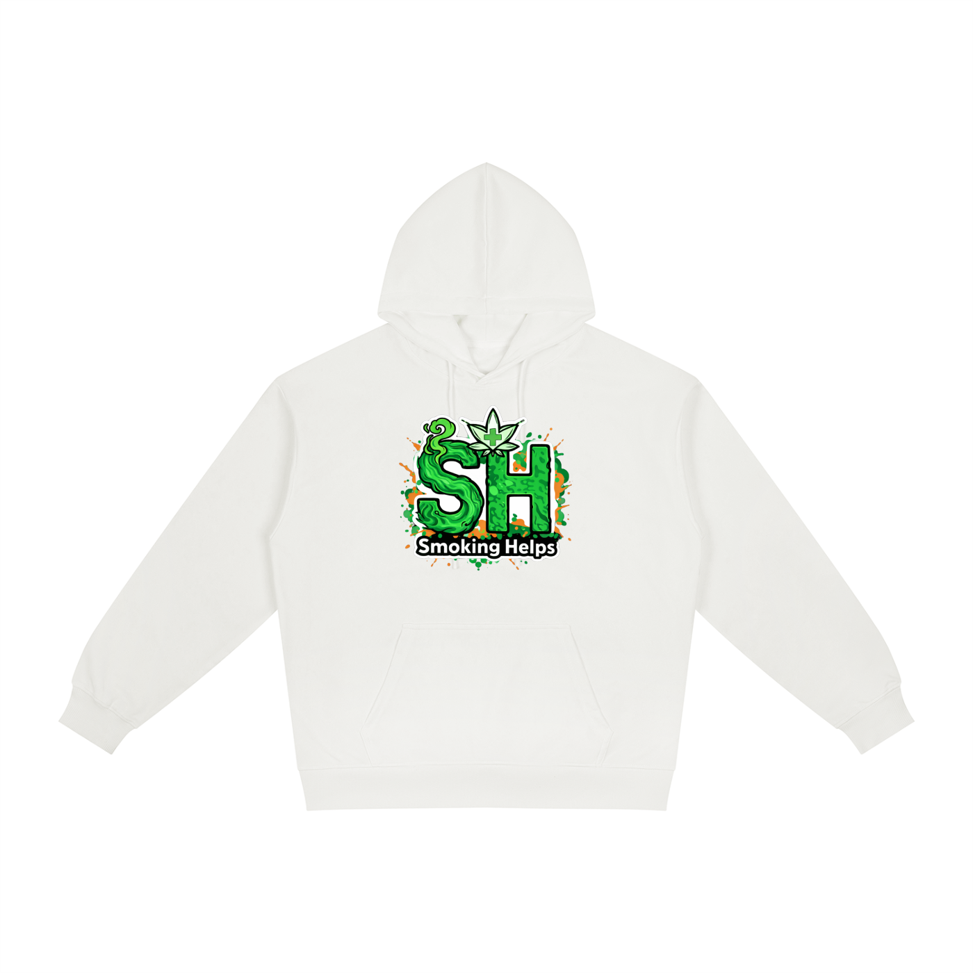 Smoking Helps SH Branded Relaxed Fit Hoodie