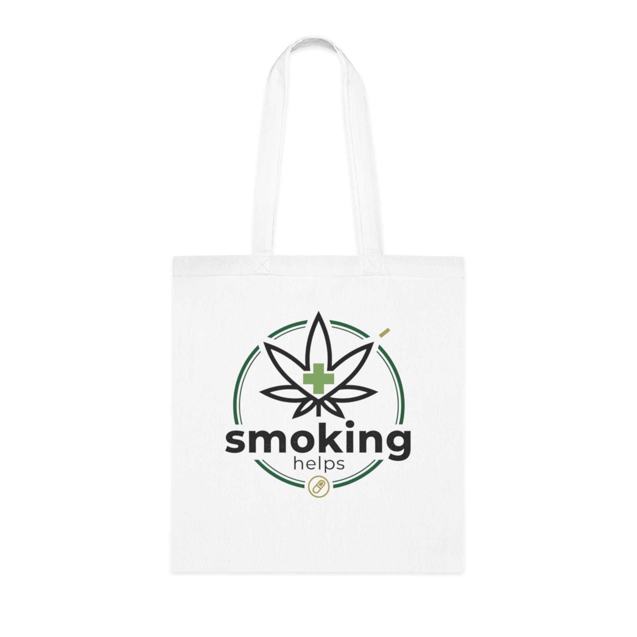 Smoking Leafs Canvas Tote Bag – Eco-Friendly Cannabis Leaf Grocery & Market Tote