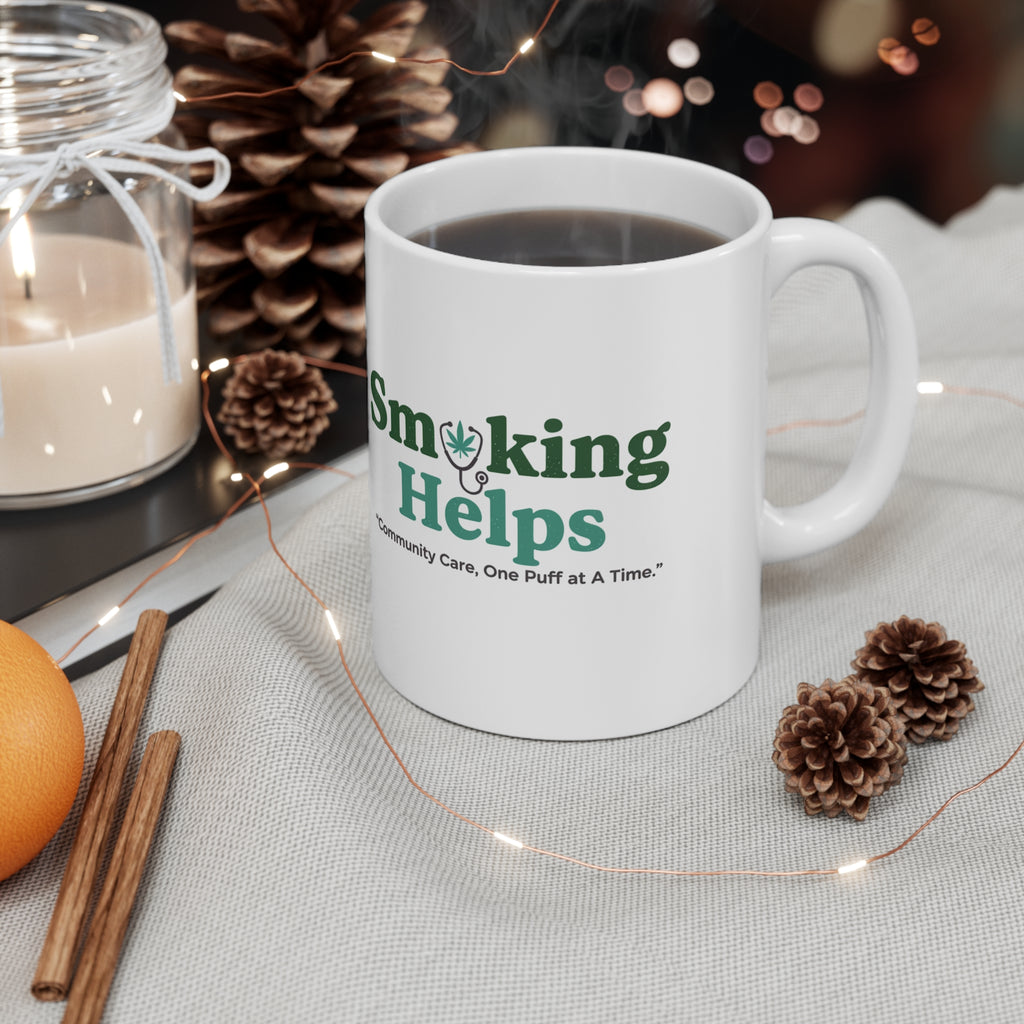 Smoking Helps Mug Season Two Green