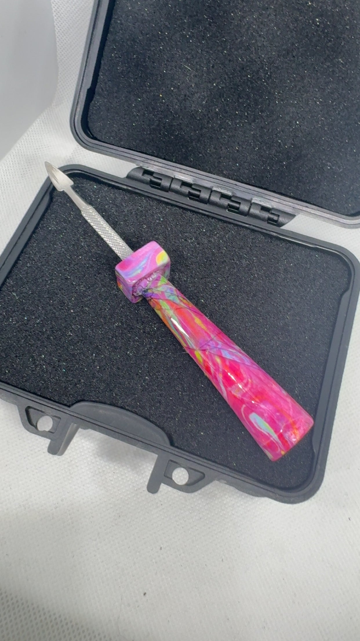 Full Pink Resin Handle Dab Tool