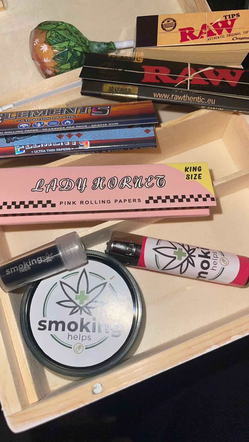 Smoking Helps Starter Kit With Glass Tip