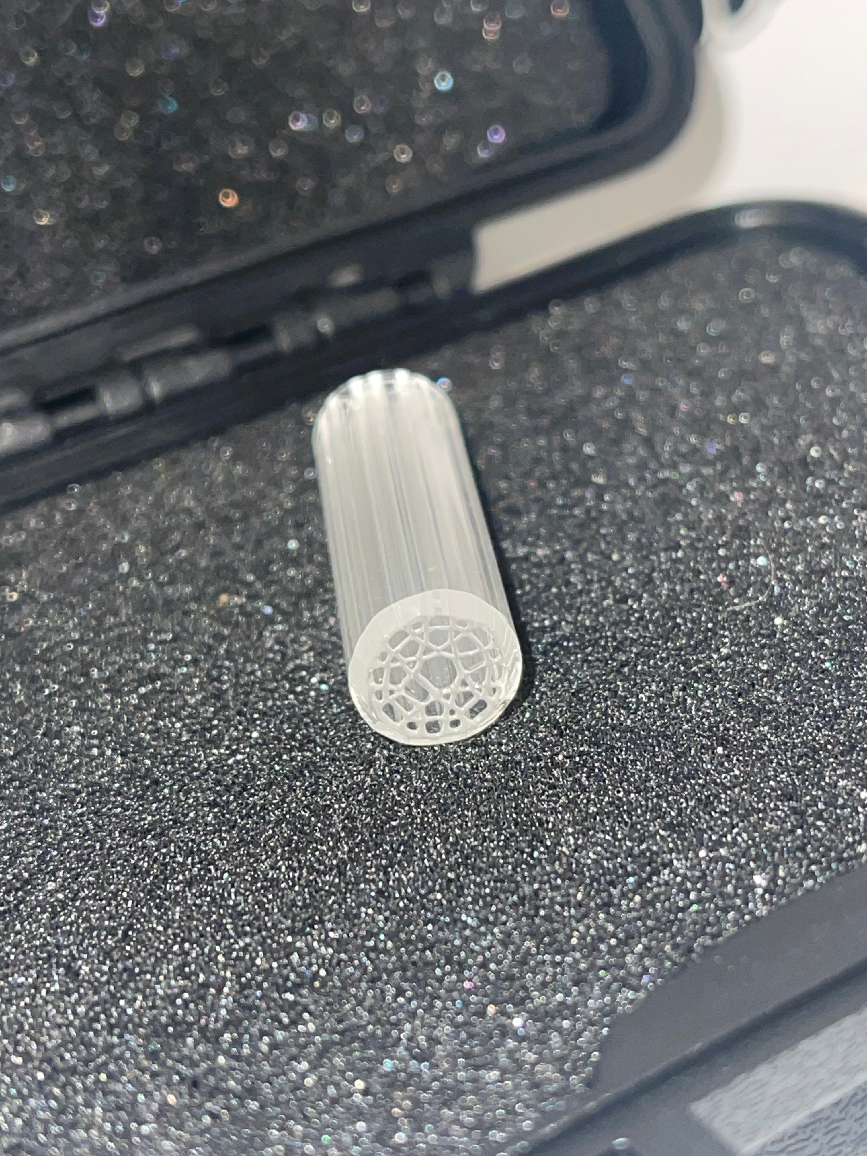 Sabai Glass Tip - Clear Web Pattern