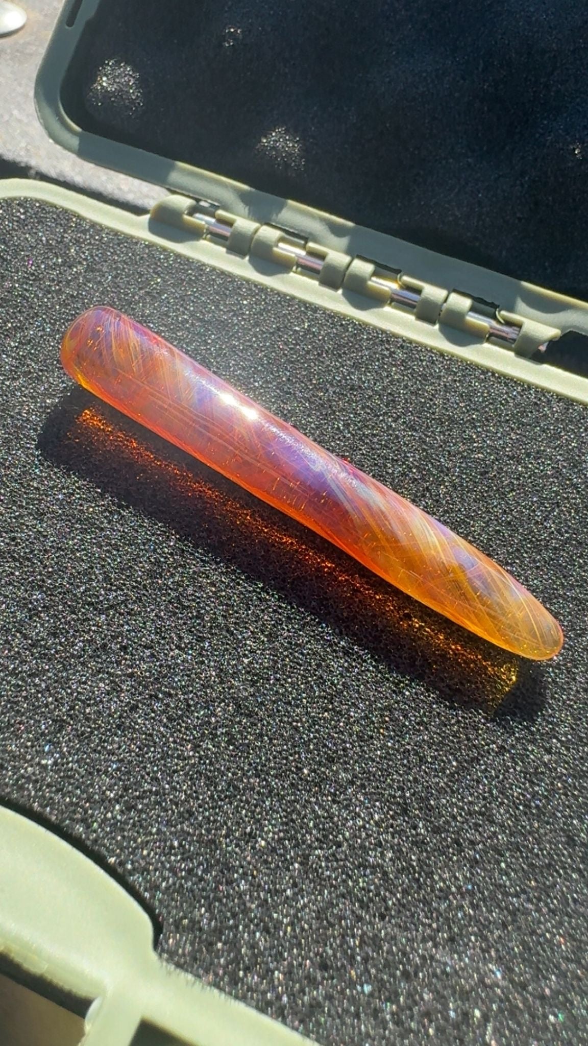 Purple Orange And Yellow Glass Doink Packer