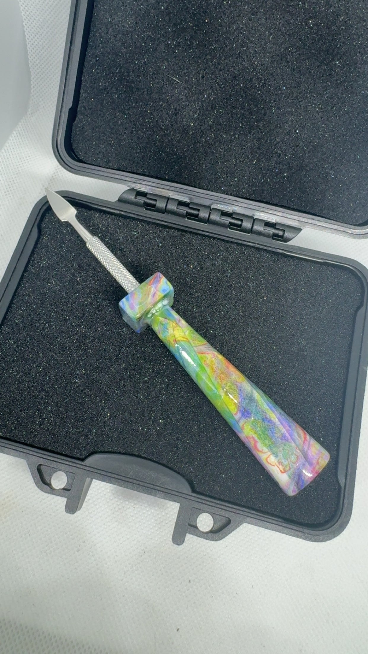 Green Resin Handle Dab Tool