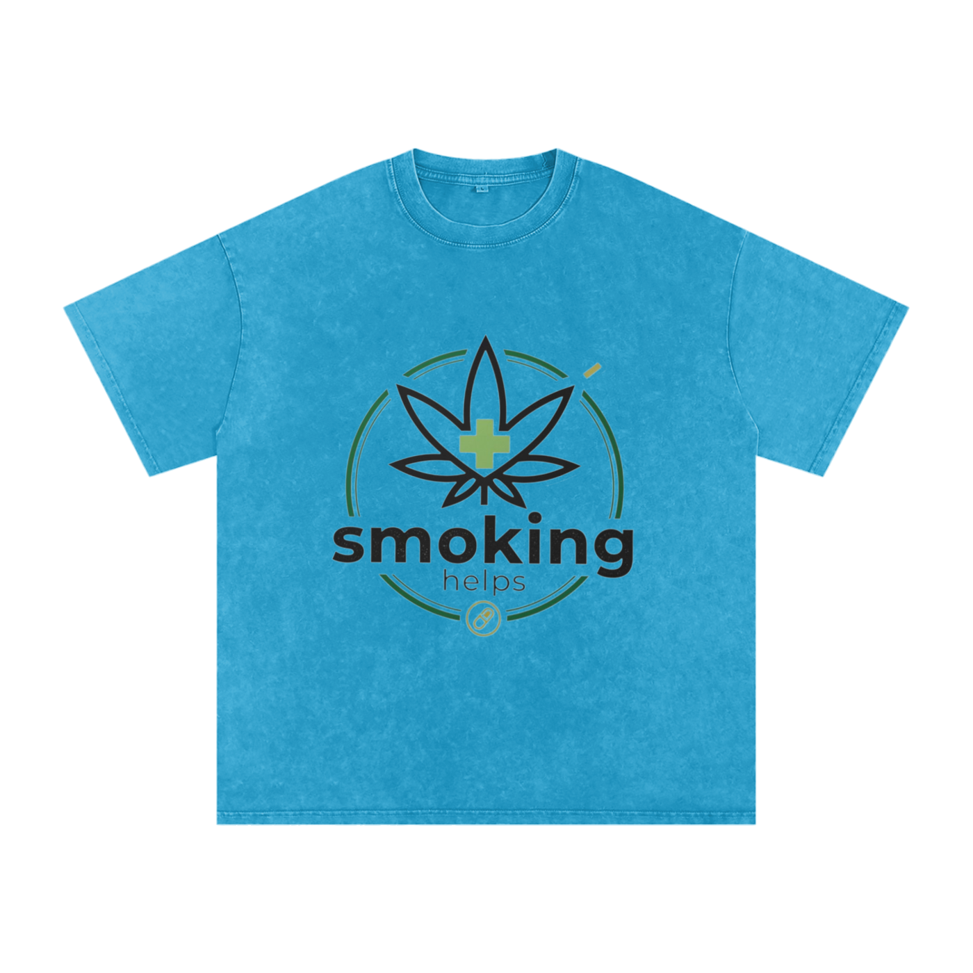 Smoking Helps Snow Washed Oversized Cotton T-Shirt