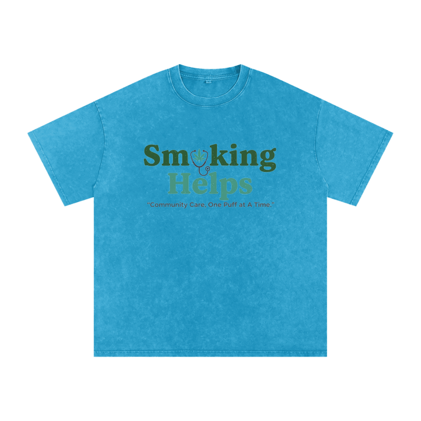 Smoking Helps Snow Washed Oversized Cotton T-Shirt